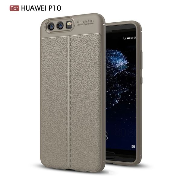 

ultra thin scratch resistant phone case for huawei p10 litchi pattern soft shockproof absorption soft tpu protection cover