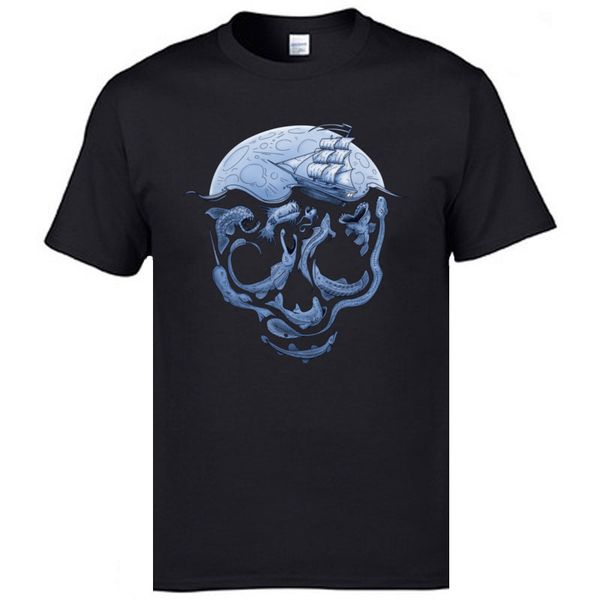 

skull ocean boat save the sea new casual tshirts turtle dolphin snake shark mens autumn winter fashion sweatshirt cotton