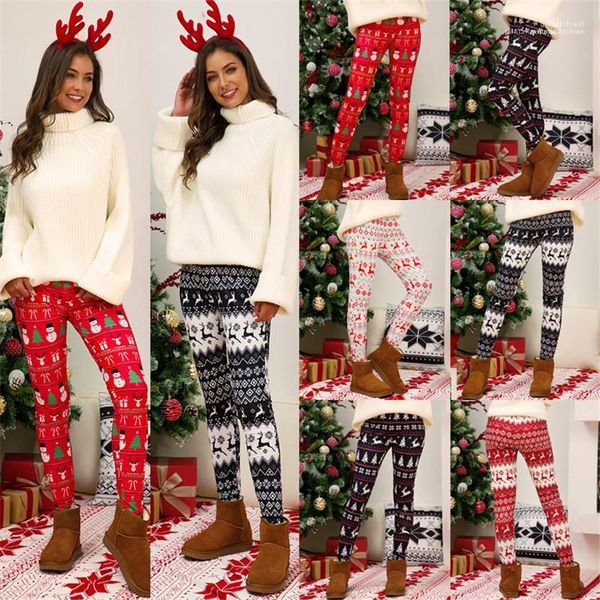 

pants deer christmas tree thick tights christmas leggings underpants women skinny bottoming, Black