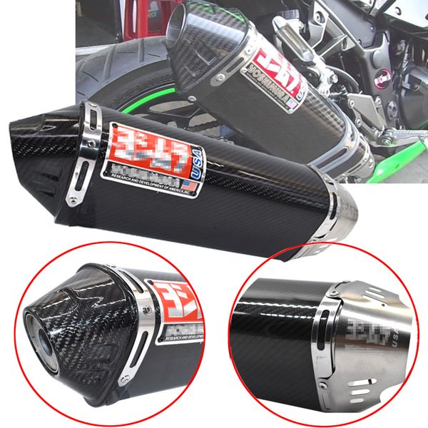 

51mm universal carbon fibers motorcycle yoshimura exhaust muffler exhaust escape moto for cbr1000 tmax530 pcx gsxr k7 k8 r1 r6