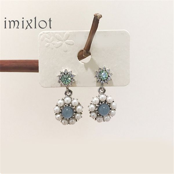 

new pearl vintage water drop women dangle earrings korean fashion retro earrings pearl tassels female jewelry, Silver