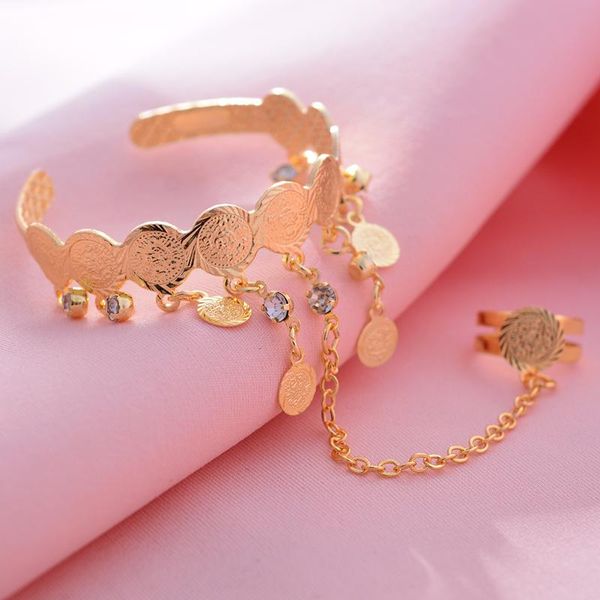 

wando size kids/baby/girls coin bracelet bangles for baby islam muslim arab coins money bracelet child holiday gift, Black