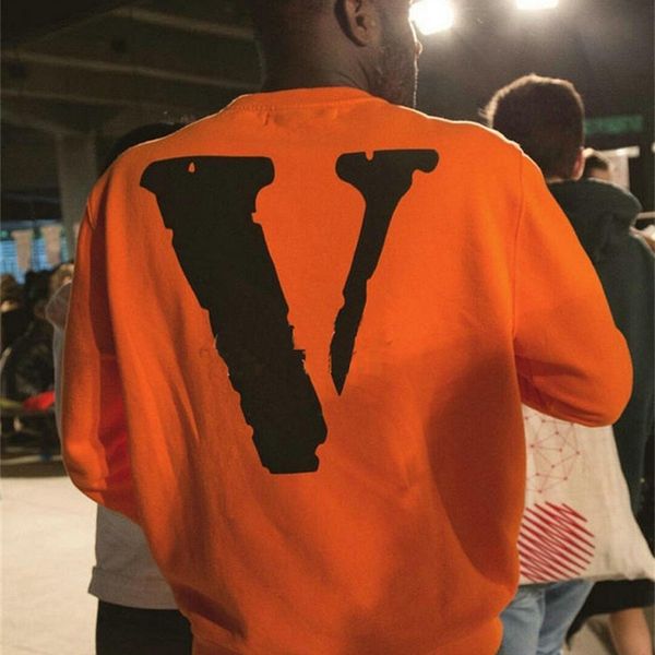 

2108 autumn winter new off large v-shaped female print plus velvet loose couple pullover sweater for men and women, Black