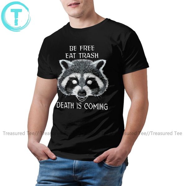 

racoon t shirt trash panda meme t-shirt print cotton tee shirt oversized man fashion awesome tshirt