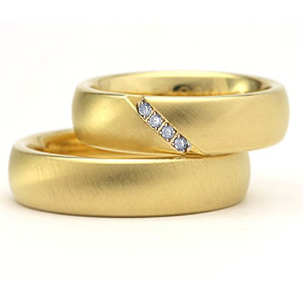 

wedding rings love alliance gold color matte marriage couple set for men and women proposal his hers stainless steel jewelry, Slivery;golden