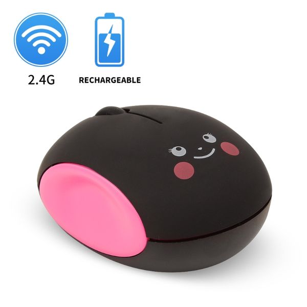 

cute cartoon silent rechargeable 2.4ghz optical mice 1600dpi usb wireless mouse for girl pc lapdesknotebook