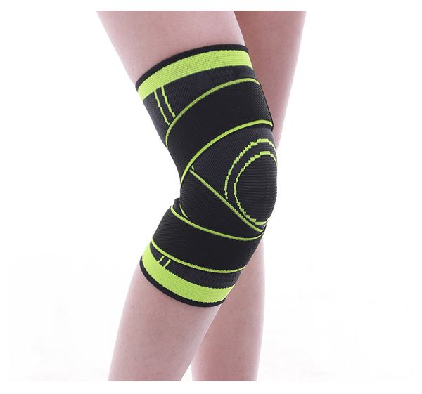 

knitted sports kneepad compression bandage kneepad riding fitness ventilating winding protector manufacturer protect knee, Black;gray
