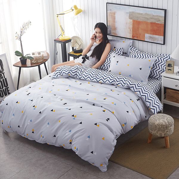 

breathable polyester bedding sets 4pcs comforter bedding sets duvet cover bedclothes with pillowcases for king size