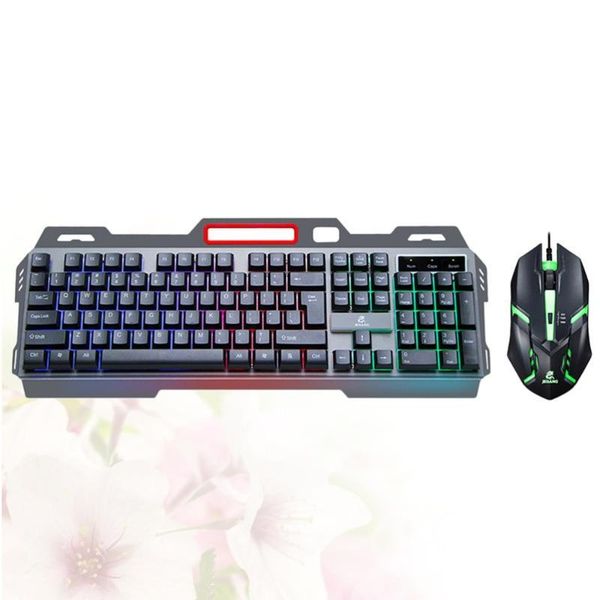 

1 set keyboard mouse backlit gaming comfortable usb mouse for office