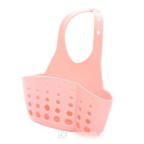 

new creative fashion kitchen sundries pvc drain basket the sink shelf dish brush adjustable storage hang bag 3 colors ing