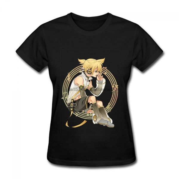 

мужчины футболка kagamine len женщины вокруг шеи футболки женщин тенниски
