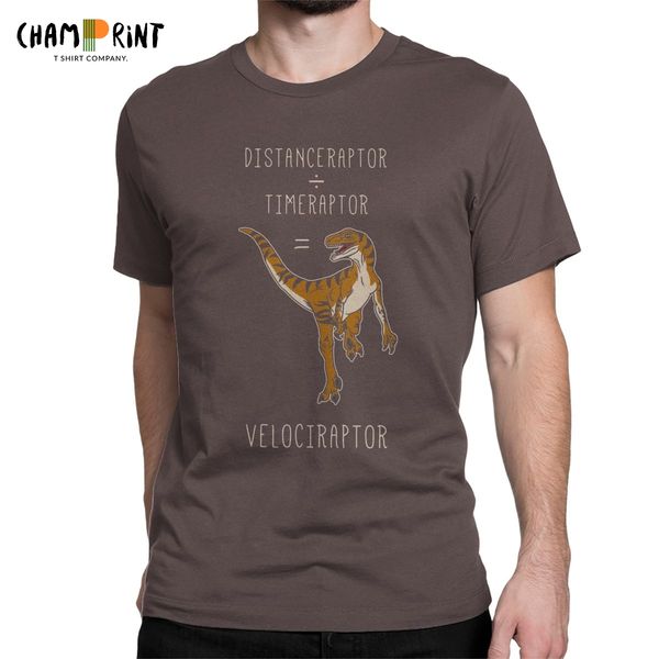 

velociraptor distanceraptor timeraptor t-shirt men funny geek t shirts science physics scientist tee shirt gift idea clothing
