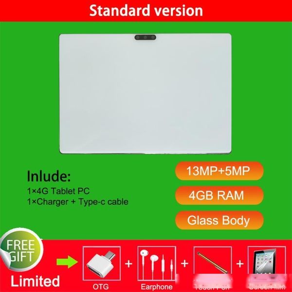 

global version russian 4g call 10.1 inch tablet android 13mp tablet gps gaming pc tablets glass body octa core 4gb ram 32gb rom
