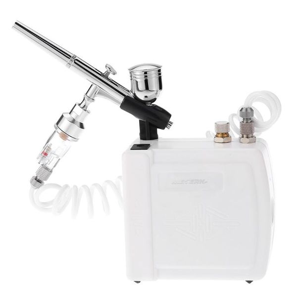 

meterk 110-240v professional airbrush gravity feed air-brush paint spray gun sandblaster for art car paint makeup nail tool set