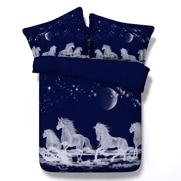 

bed set horses luxury bedding sets 3d star moon duvet cover doona quilt covers cal king size  twin single pillowcases 3pcs