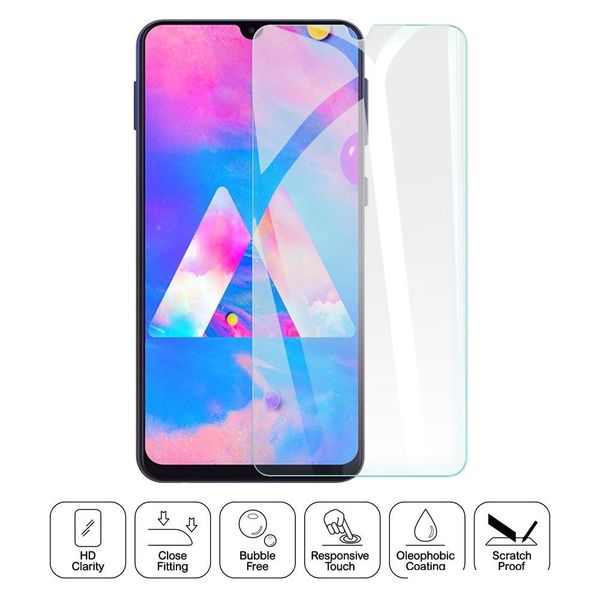

100pcs/lot 9h clear tempered glass for samsung galaxy m10 20 30 40 m10s 30s m21 m31 glass screen protector explosion-proof film