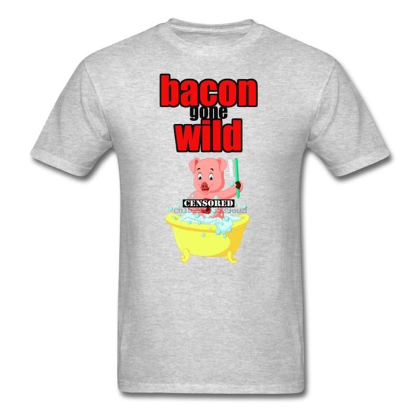

bacon gone wild funny men's pork bbq t-shirt tee tee shirt
