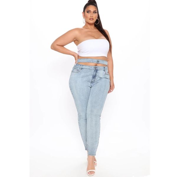 

jeans womens 2020 autumn new arrival classic solid color womens skinny long pants asian plus size l-5xl jeans, Blue
