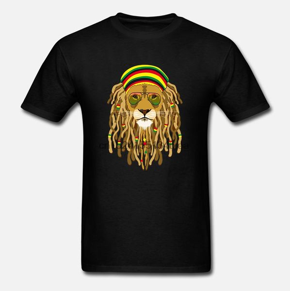 

dreadlock lion with shades mens funny reggae t-shirt bob marley rasta jamaica cartoon print short sleeve t shirt ing