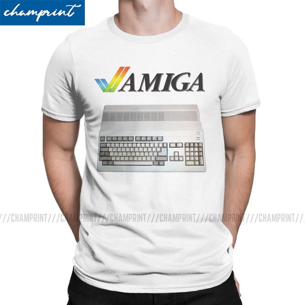 

retro computer c64 amiga 80s nerd 16-bit t-shirt for men commodore 64 geek awesome tee shirt o neck t shirts printing