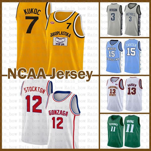 

20 john 12 stockton university toni 7 kukoc ncaa kyrie stephen 30 curry irving basketball jersey kawhi dwyane 3 wade leonard lebron 23 james, Black