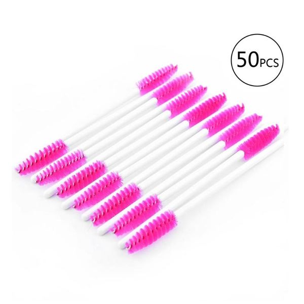 

50pcs eyelash brushes disposable mascara wands one-off makeup applicator eye lash makeup tools cosmetic eyelash definer