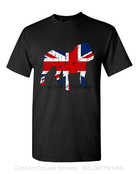 

2019 new pure cotton short sleeves hip hop fashion mens t-shirt english bulldog union jack tshirt d3-shirt