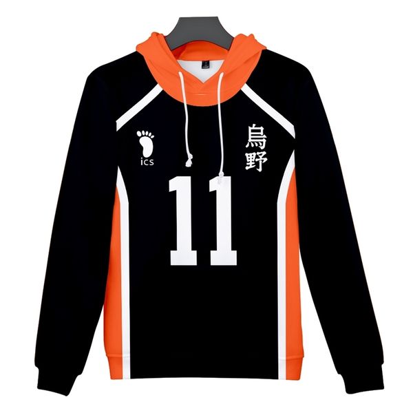 

2020 new anime young manga harajuku hooded sweatshirt haikyuu 3d kids pullovers casual hoodies sweatshirts, Black