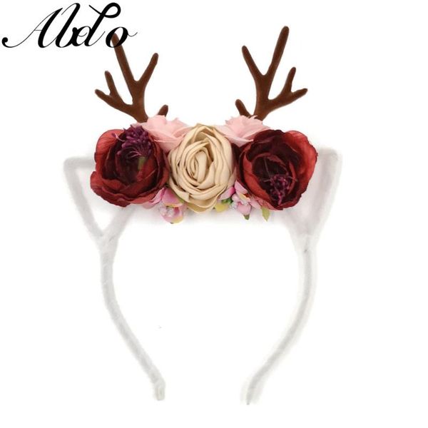 

hair accessories abdo baby flower antlers deco hairbands for women girls cosplay christmas party headdress pography crops, Slivery;white