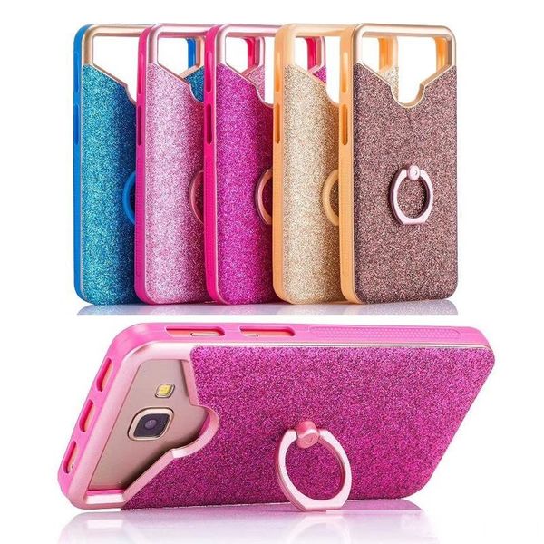 

universal bling glitter soft tpu ring stand back cover case for 4.0 to 6.0 inch mobile phone iphone samsung lg htc nokia sony huawei xiaomi