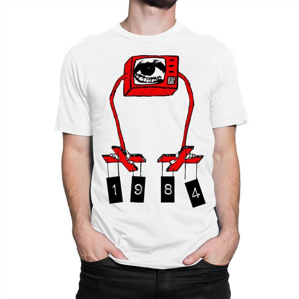 

джордж оруэлл 1984 t-shirt, мужские женские все размеры смешные tee shirt