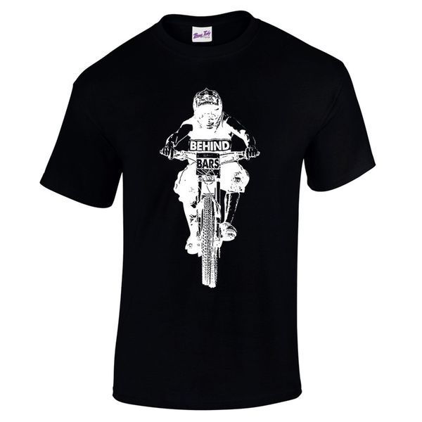

new spring high-elastic cotton mens mountain bike t shirts biking gifts mtb behind bars