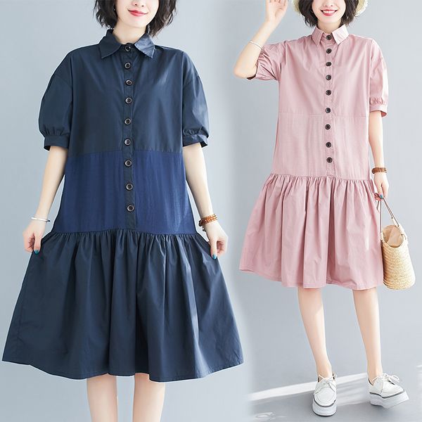 

2020 new arrive summer maternity dress woman cute patchwork large size dresses pregnant woman clothing md-02273, White