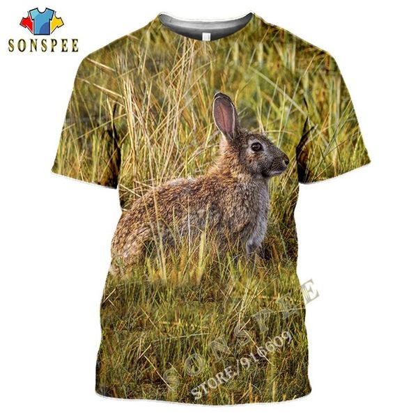 

hunting animal hare cute rabbit summer anime 3d print shirts aesthetic comics harajuku men clothing