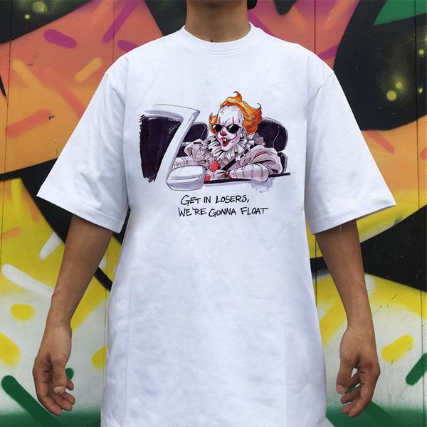 

summer new round neck short sleeve men shirt joker harajuku white print hiphop streetwear shirts for men chemise homme shirt, White;black