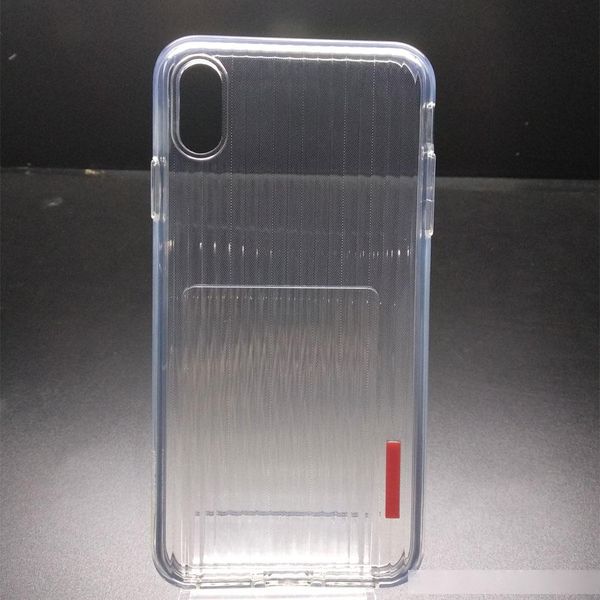 

odm oem shockproof impact case crystal clear transprent case stripe soft tpu back cover case for iphone xs max