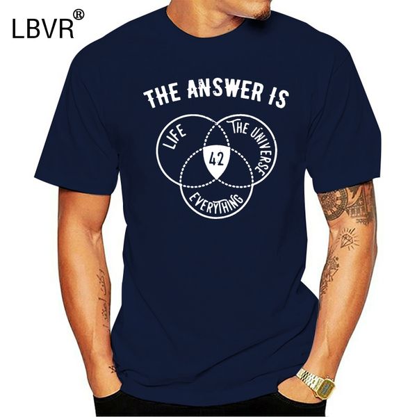 

the answer to everything is 42 philosophyer t shirt original spring autumn fashion knitted cotton pattern round collar shirt