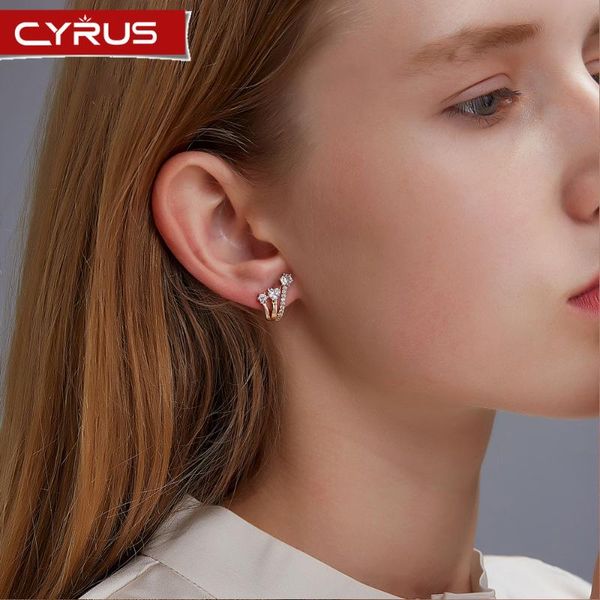 

stud korea crystal earrings luxury women jewelry accessories weddings party girl gift trendy silver color, Golden;silver
