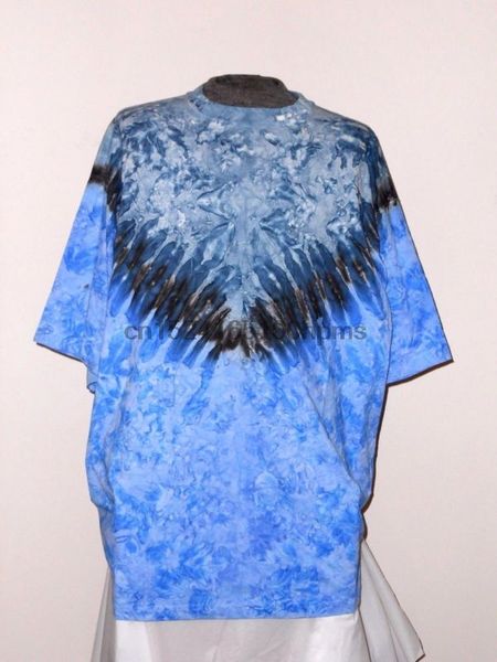 

новый синий black tie dye t-shirt 2xl - xxl л @@ к nwot