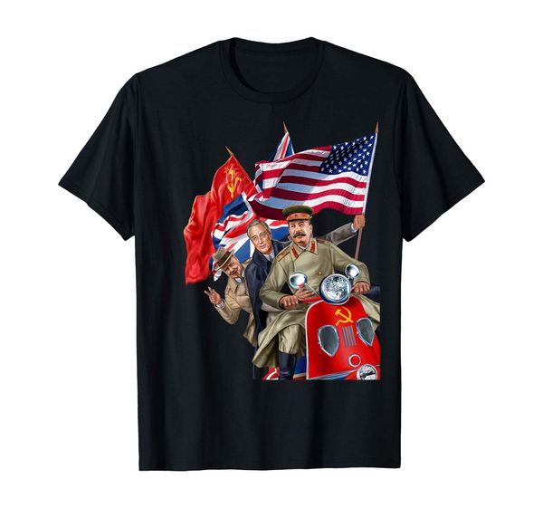 

сталин, рузвельт, черчилль на советский союз scooter t-shirt