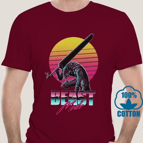 

0413d men tshirt beast mode berserk t shirt printed t-shirt tees top