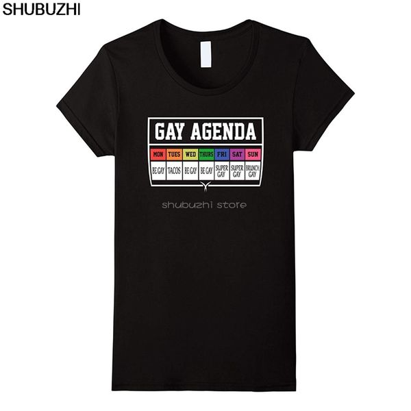 

men cotton brand clothing tees casual gay agenda funny t-shirt t-shirt sbz5462