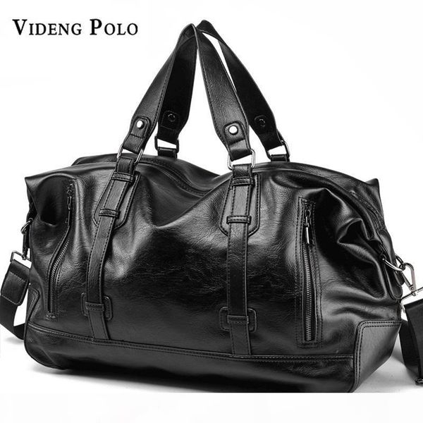 

men handbag leather large capacity travel bag fashion shoulder bag male travel duffle tote casual messenger crossbody bags