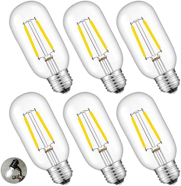 Hochwertige T45-Vintage-LED-Lampen, 2 W, 4 W, 6 W, Glühbirne, E26, E27, mittlerer Sockel, 400 lm, antike Stilleuchten