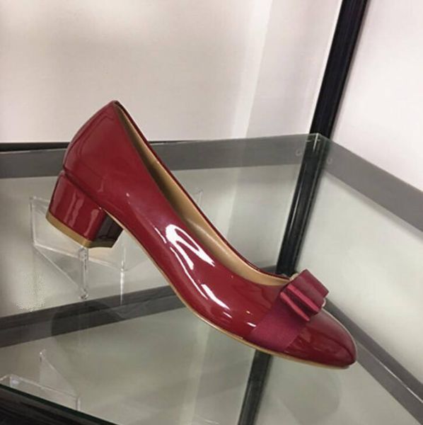 

fast shipping women flats genuine leather ballet shoes woman patent leather bow tie flats ladies zapatos mujer sapato feminine, Black