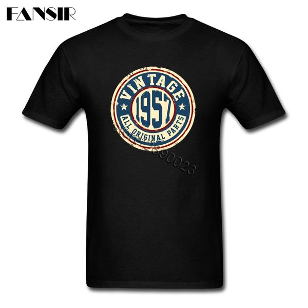 

мужчины футболки моды с коротким рукавом o шеи t shirt men vintage родился в 1957 60th birthday группа tops одежда