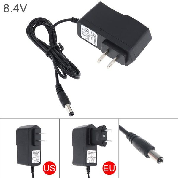 

универсальный dc 8.4v портативный литий аккумулятор зарядное устройство 100-240v источник питания для литиевых дрель отвертка