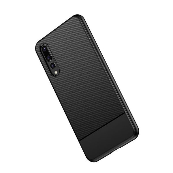 

carbon fiber phone cover soft tpu phone case for huawei p20 silicone dustproof anti-scratch flexible protective cover