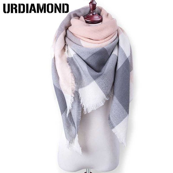 

bandanas 140*140cm s fashion square scarf warm winter women wool plaid blanket wrap shawls and scarves
