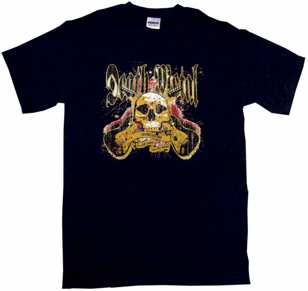 

death metal guitars logo mens tee shirt pick size color small-6xl